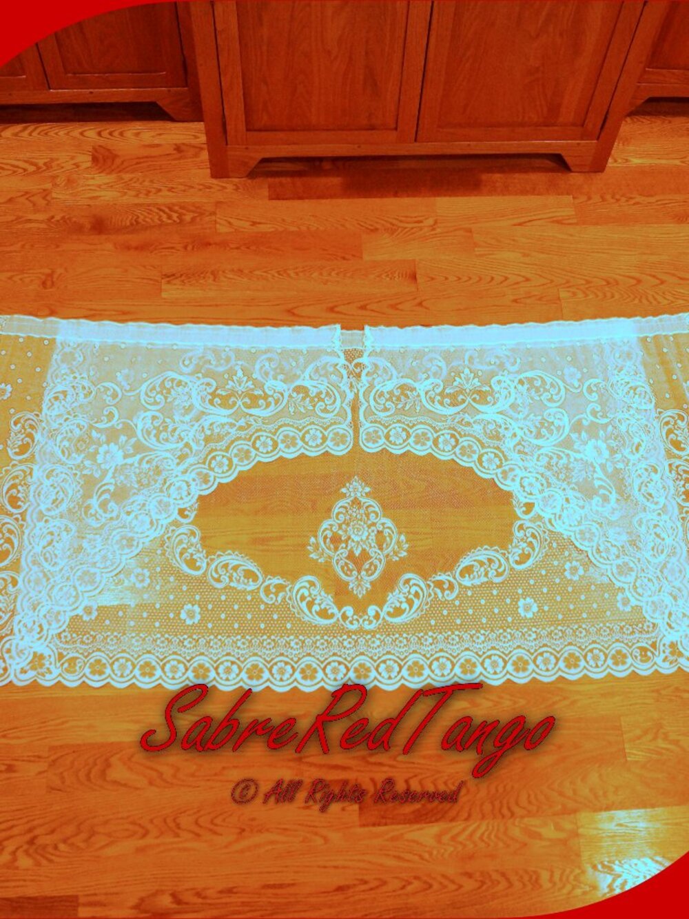 Vintage Heritage Lace Coronation 60X36 Panel 82X42 Swag Pair Set White 8150W